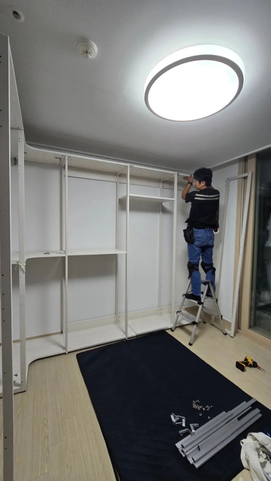 아산 배방 한샘 시스템행거 이전설치 — 새집에 맞춰 코너 배치, 2026년 7월 사례 — 현장 사진 3