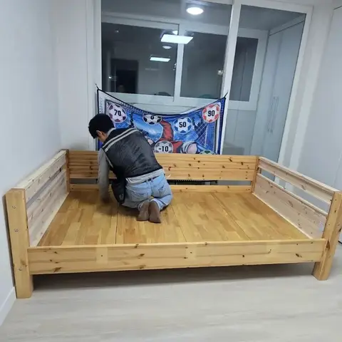 천안 백석동 핀란디아 안단테 원목 2층침대 분리 — 1층 침대 2개로, 2026년 4월 사례