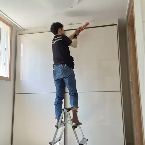 천안 불당동 한샘 슬라이딩 붙박이장 해체·재조립 — 인테리어 전후, 2026년 6월 사례