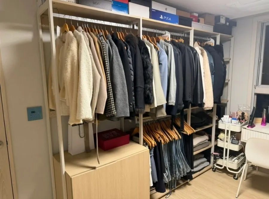 판매자 댁에 설치돼 있던 한샘 시스템행거.