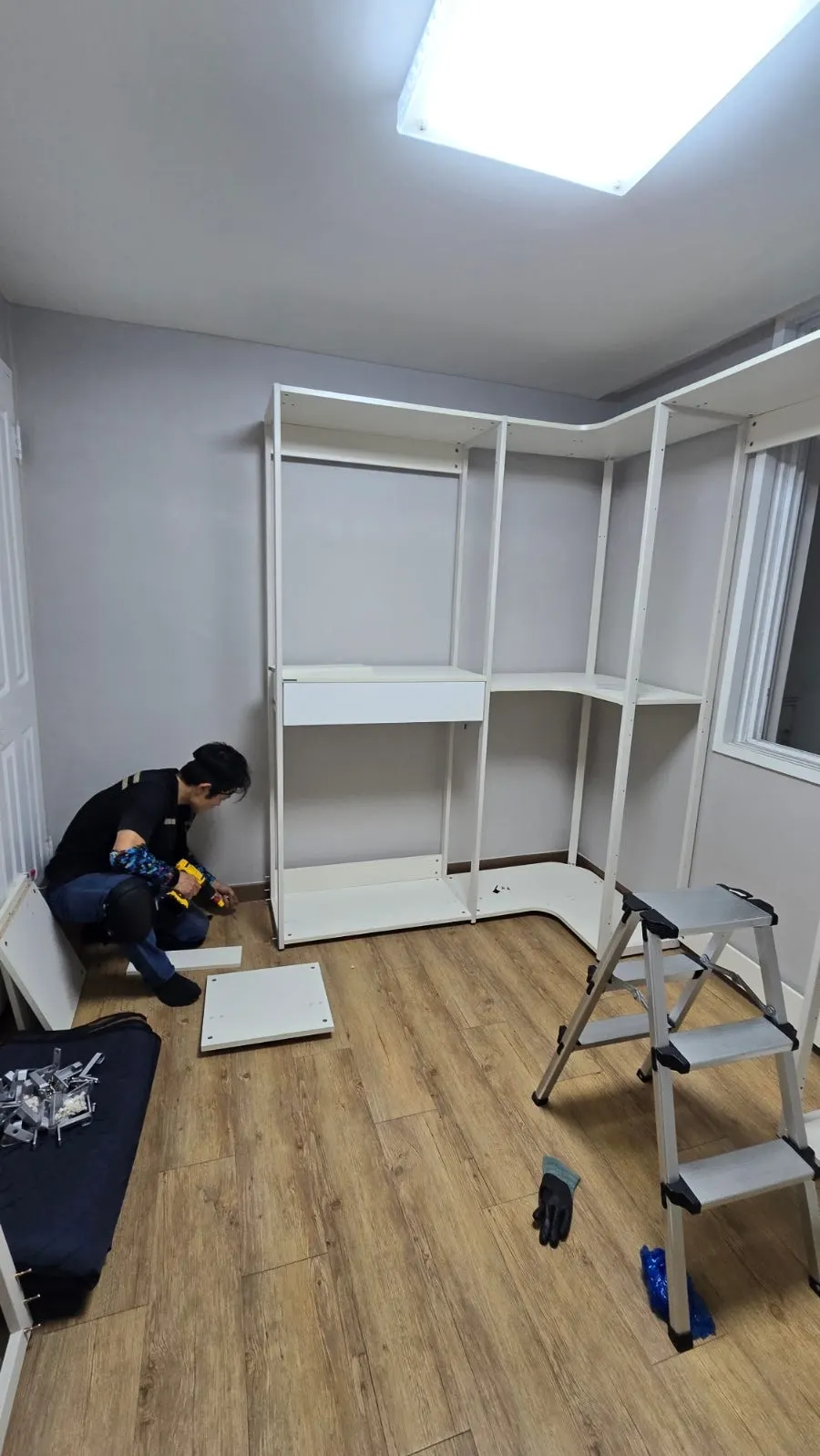 대전 한샘 시스템행거 이전설치 — 용계동→도안동, 코너장 2곳 구조 변경, 2026년 5월 사례 — 현장 사진 3
