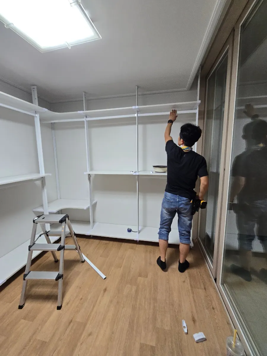 당진 시스템행거 이전설치 — 포스트 기둥 절단 맞춤, 2025년 9월 사례 — 현장 사진 3