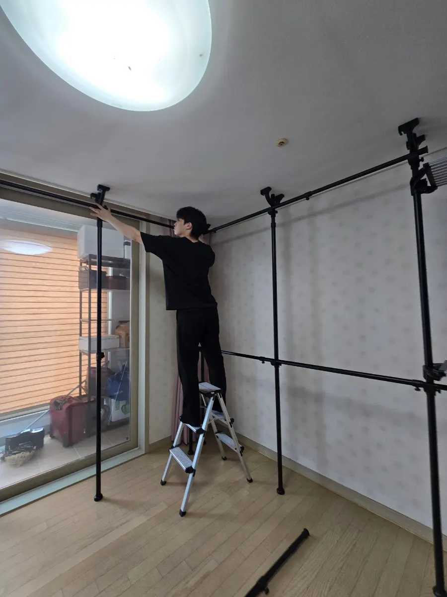 내포 침대·서랍장·행거 철거 배출 · 스피드랙·봉행거 설치 — 2025년 7월 사례 — 현장 사진 3
