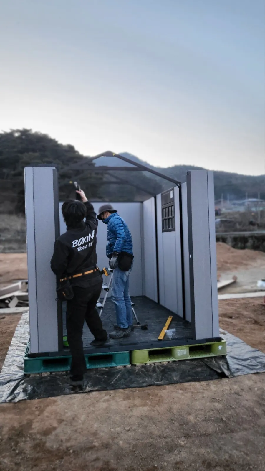 예산 전원주택 케터 오클랜드 7511 창고 조립 — 2025년 5월 사례 — 현장 사진 2